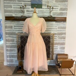 Free People Peach Midi Dress